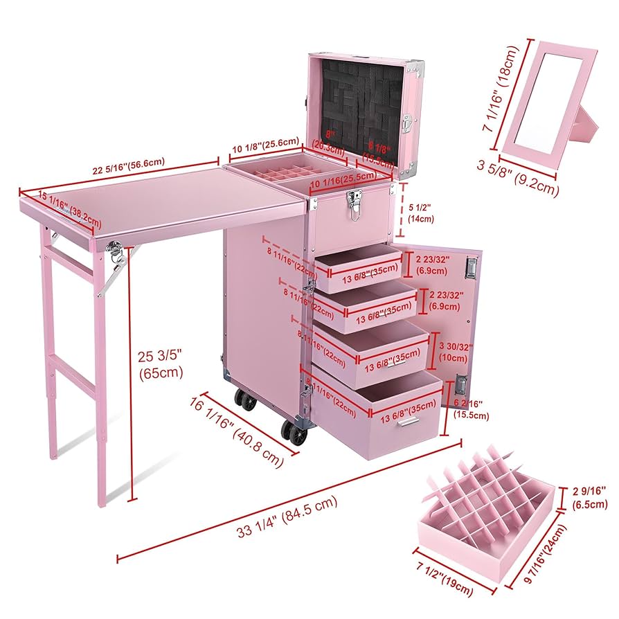 Amazon.co.jp: BYOOTIQUE 折りたたみ みドレッサー 取り外し可能